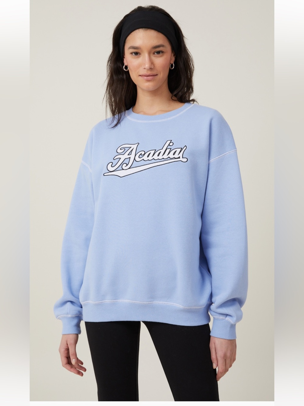 Cotton On Acadia National Park Light Blue Logo Sweatshirt
